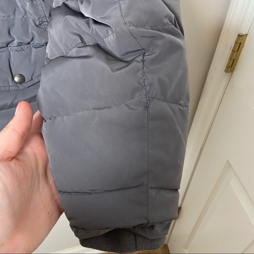 Massimo Dutti Gray Down Jacket Large - image 4